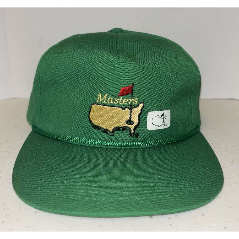 VTG 1989 Masters Hat Arnold Palmer & Fuzzy Zoeller Autographed Signed Auto Golf